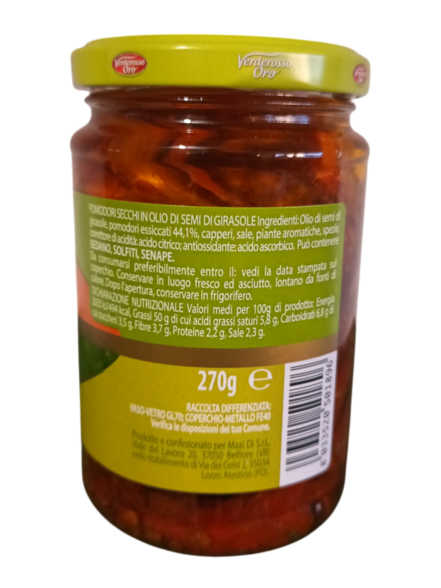 Aszalt paradicsom napraforgóolajban, 270 g - Image 2