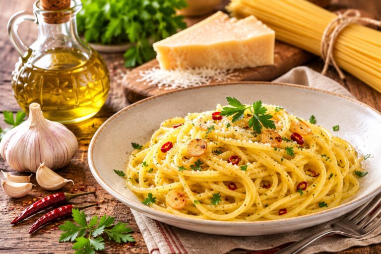 Spaghetti Aglio e Olio Recipe – Authentic Italian Garlic Spaghetti