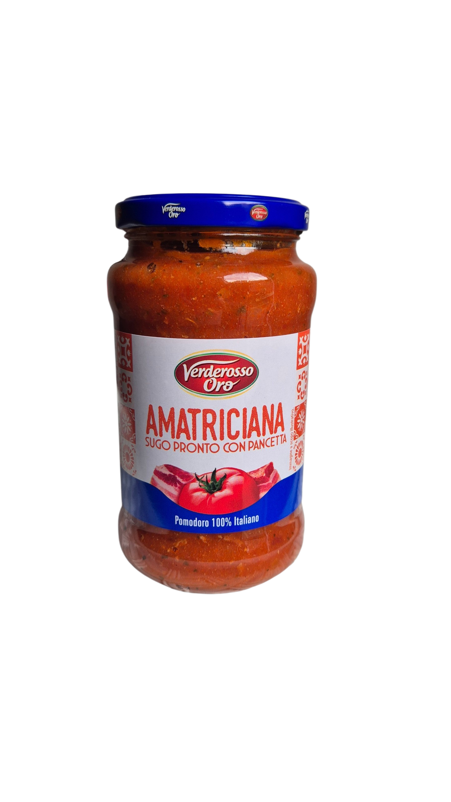 Amatriciana paradicsomos tésztaszósz sertésszalonnával